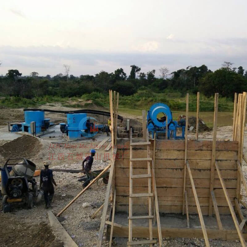 100TPH clay alluvial gold processing