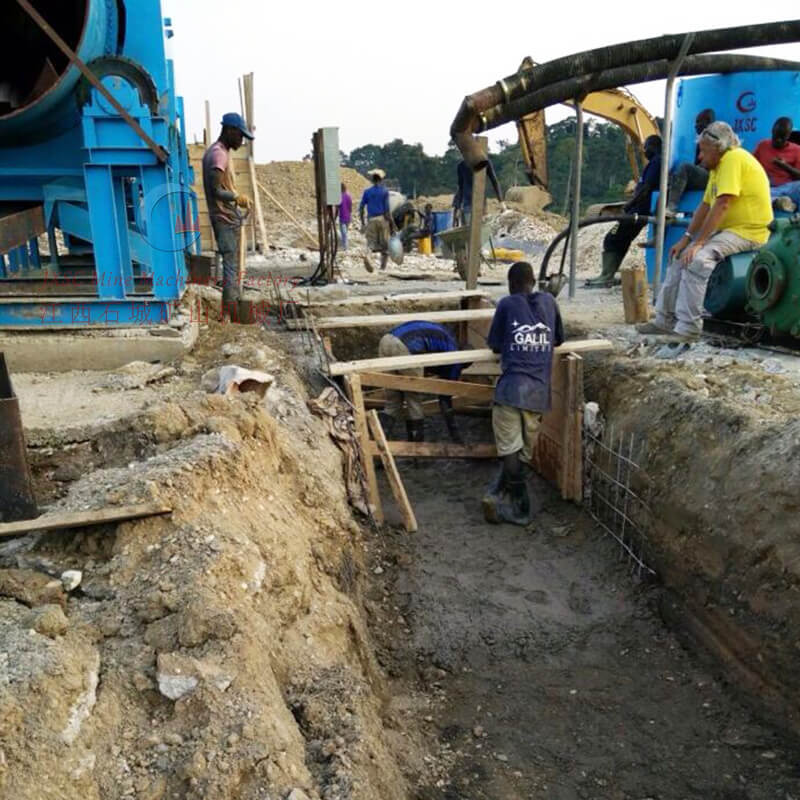 100TPH clay alluvial gold processing