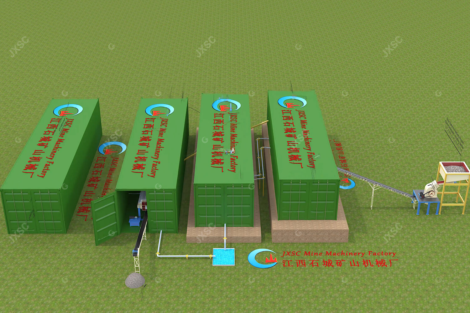 16-18 TPD Containerized CIL Gold Extraction Processing Flow