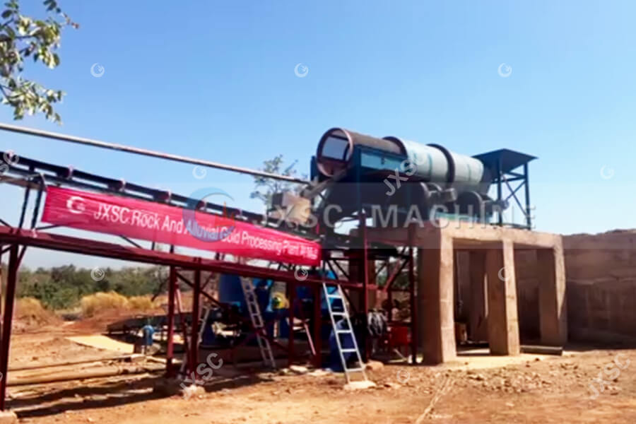 50 TPH Rock And Alluvial Gold Recovery Process Plant