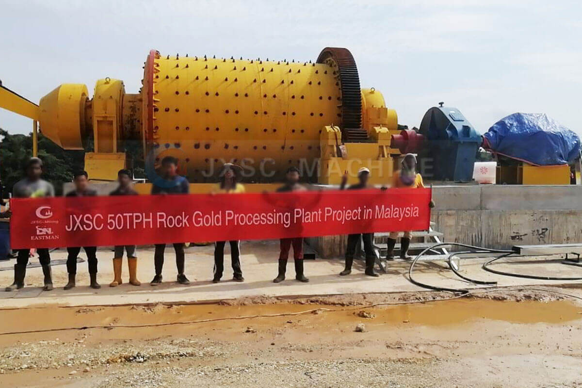 50TPH Rock Gold Mineral Processing-Ball Mill