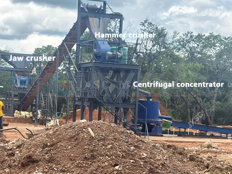 5TPH Rock Gold Gravity Separation Process Plant