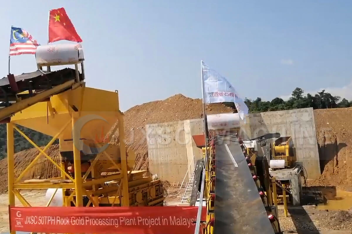 50TPH Rock Gold Mineral Processing Plant In Malaysia