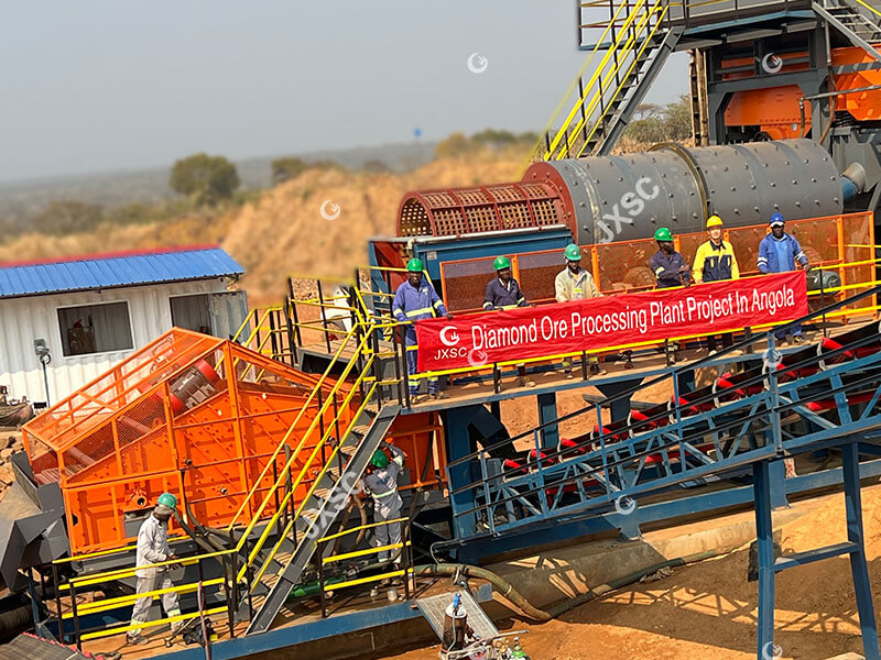 trommel scrubber for diamond wash plant