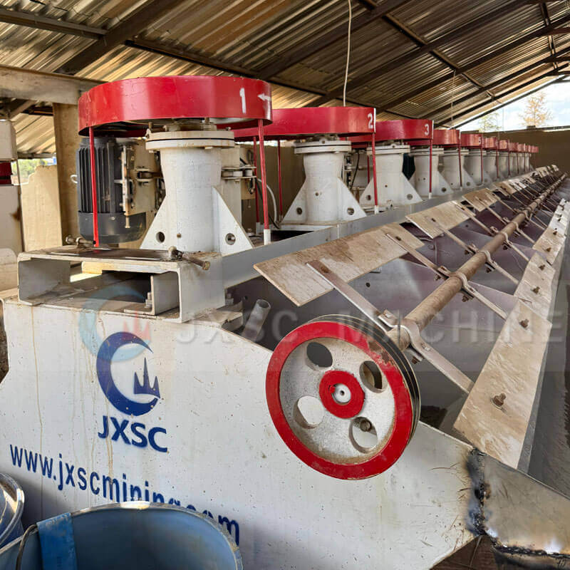 Flotation machine for gold processing