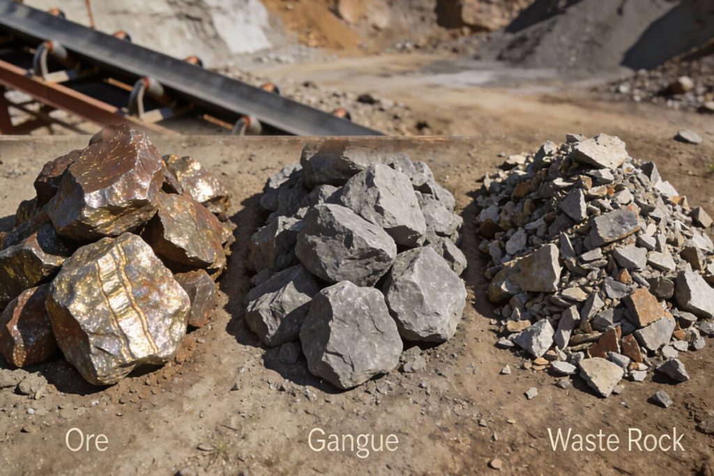 Ore, Gangue & Waste Rock