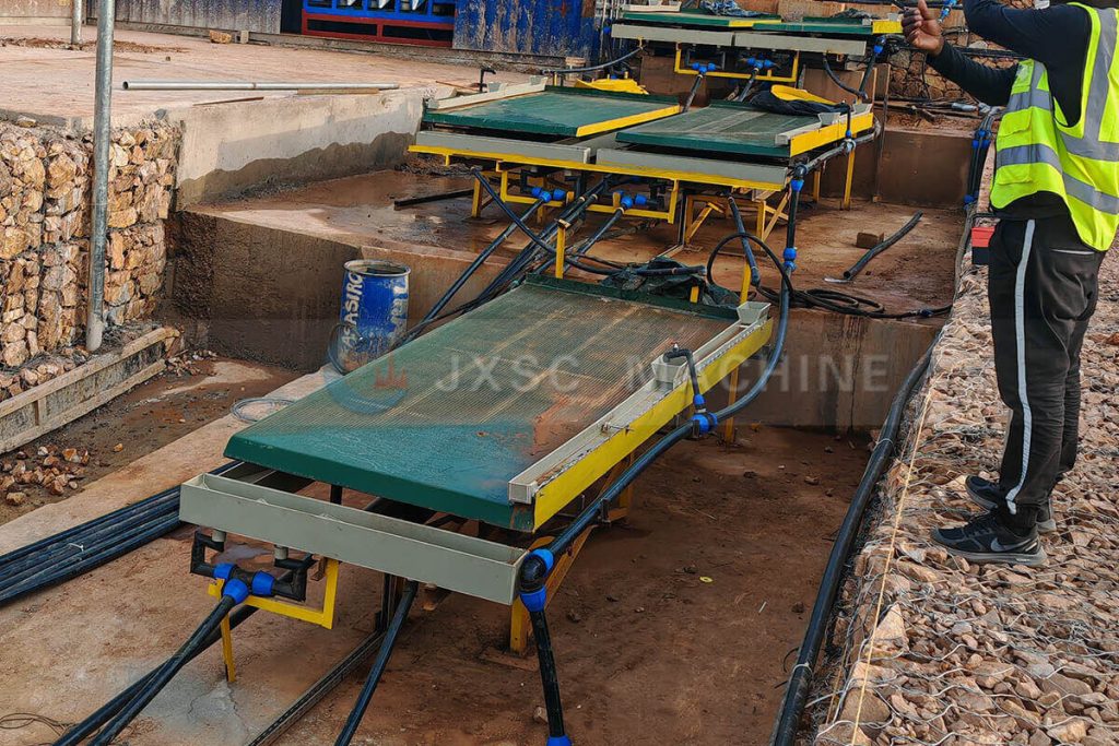 Placer gold recovery- shaking table