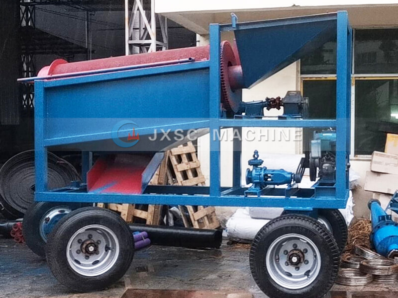 Portable Mining Trommel Screen-Low or no Clay Ore Washing