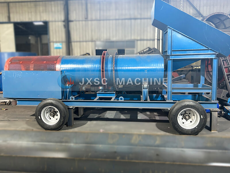 Portable Mining Trommel Scrubber-High Clay Ore Washing