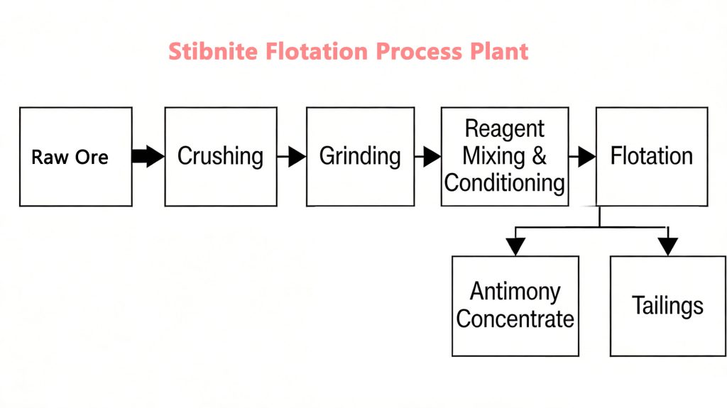 Stibnite Flotation Process Flow