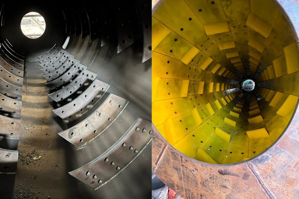 Trommel Scrubber Internal Structure