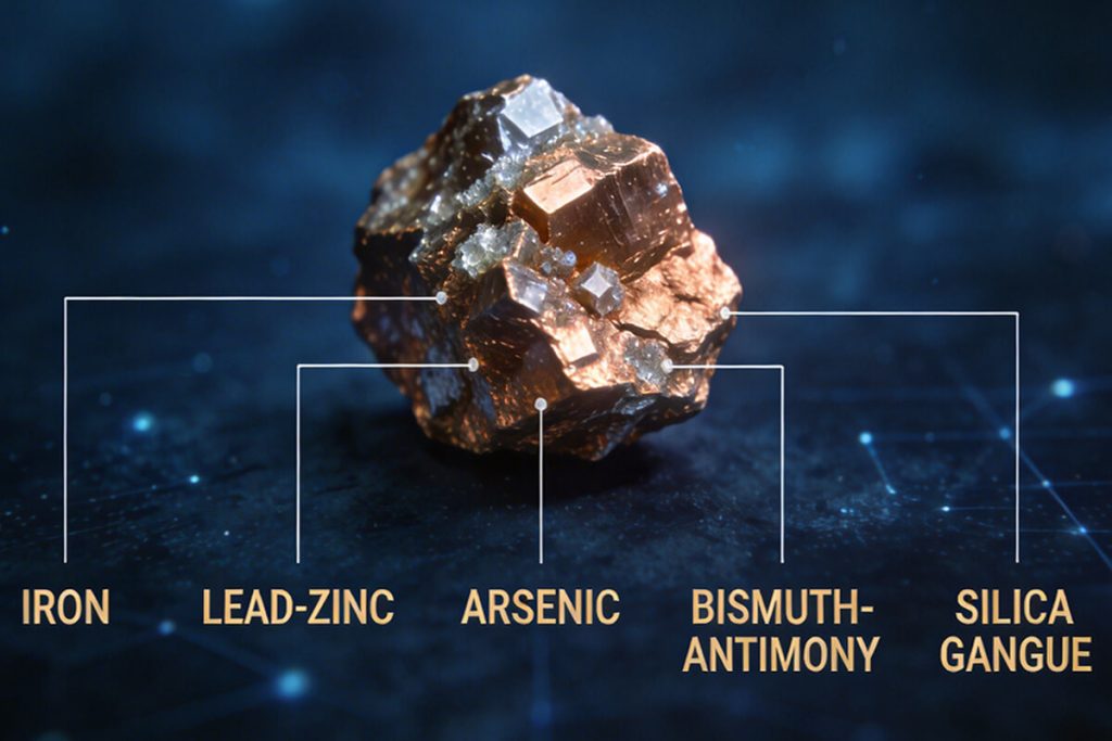 copper ore impurities removal