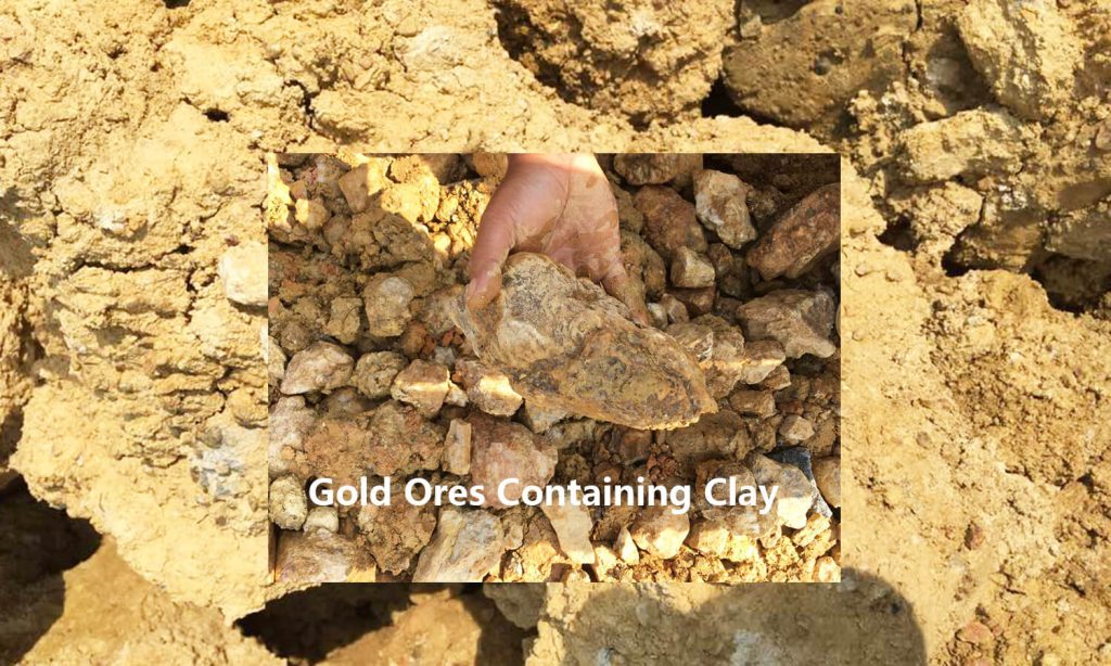 gold ore containing clay