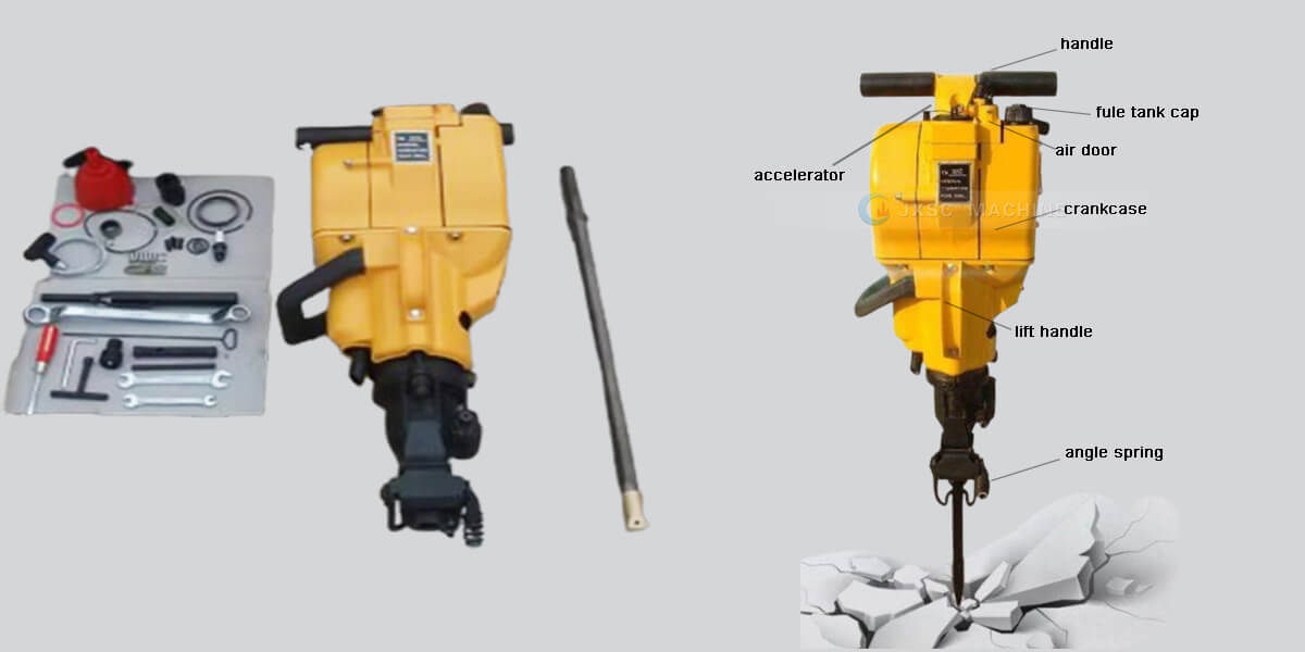 structure of Gasoline Rock Drill